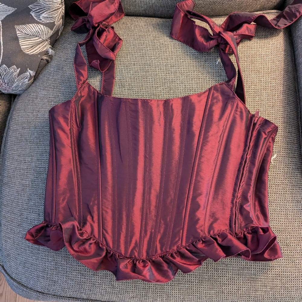 WIDOW by Dolls Kill red corset top Large